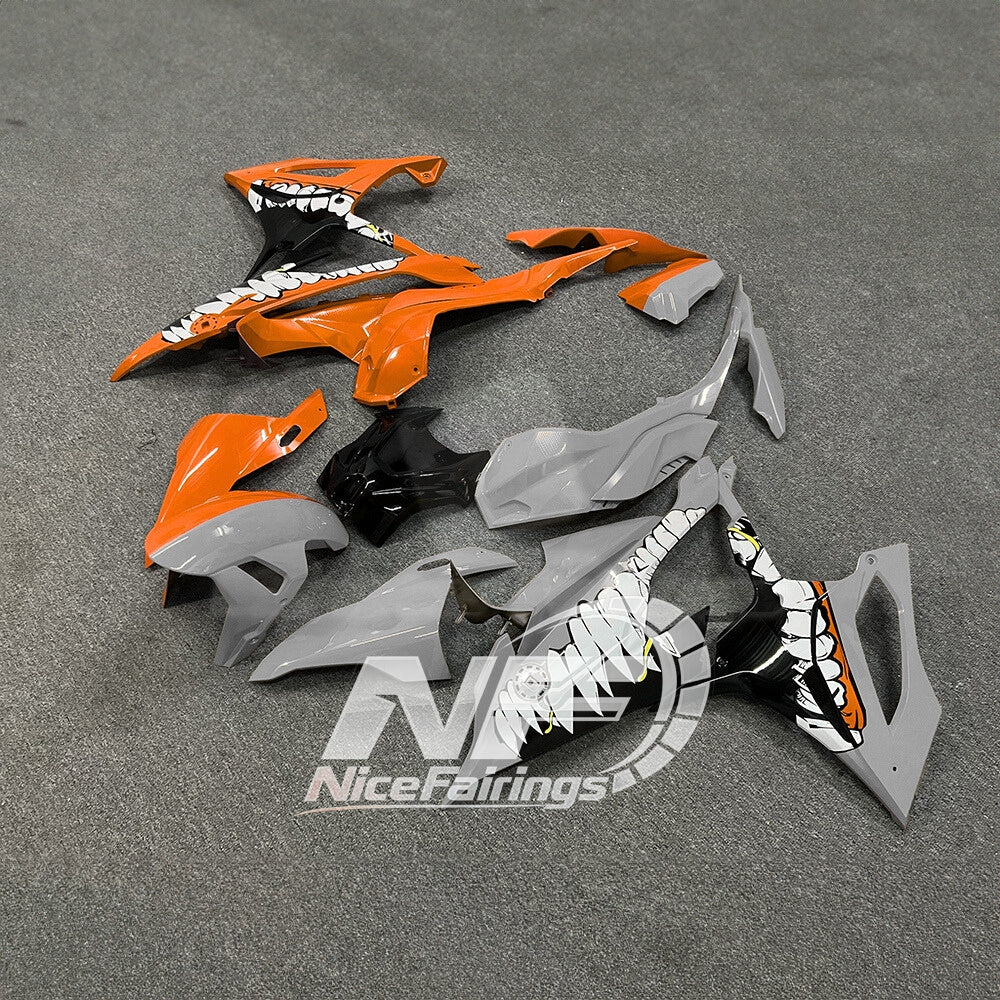 For BMW S1000RR 2019-2022 Gloss Black Sportbike Fairings, Custom ABS Bodywork And Replacement Plastics | NiceFairings - front angle image