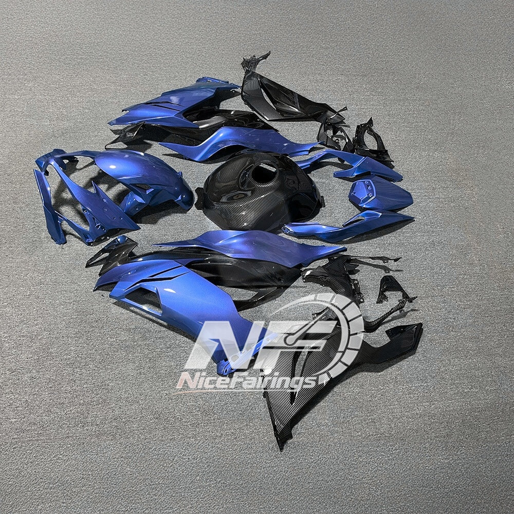 For Kawasaki Ninja ZX6R 636 2019-2023 Sportbike Plastics Gloss White Special Edition | NiceFairings - front angle image