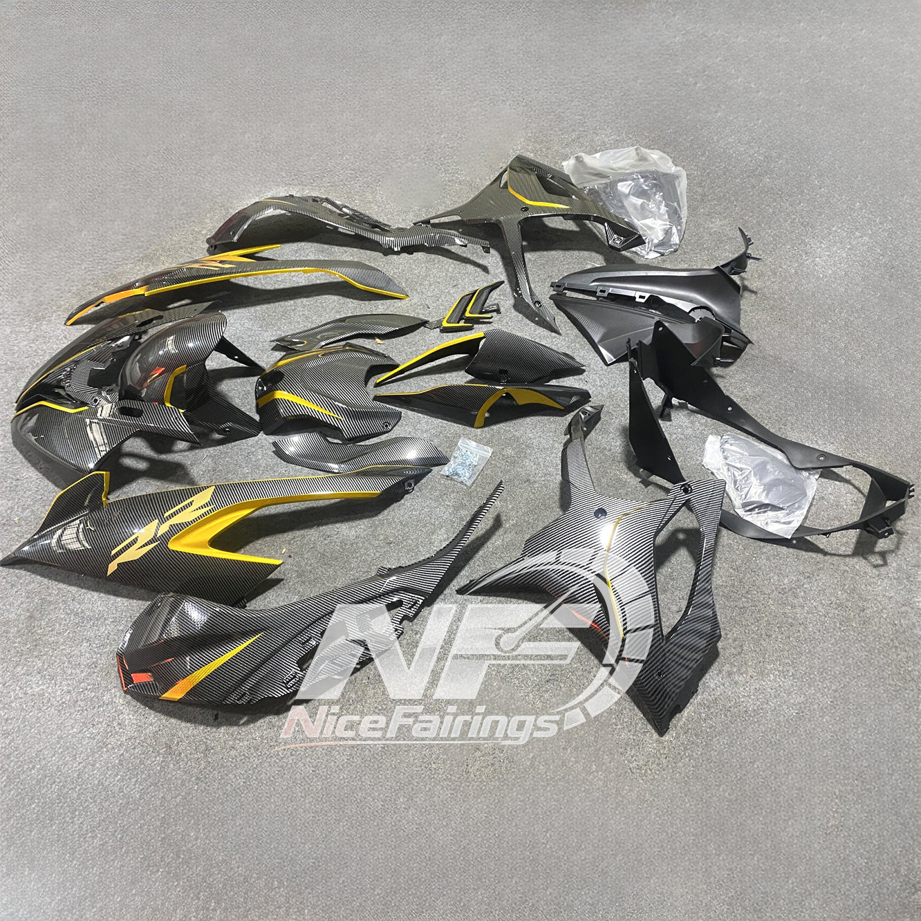 For BMW S1000RR 2019-2022 M Motorsport Premium Edition Motorcycle Fairing Kit, Aftermarket ABS Body Panels | NiceFairings - front angle image