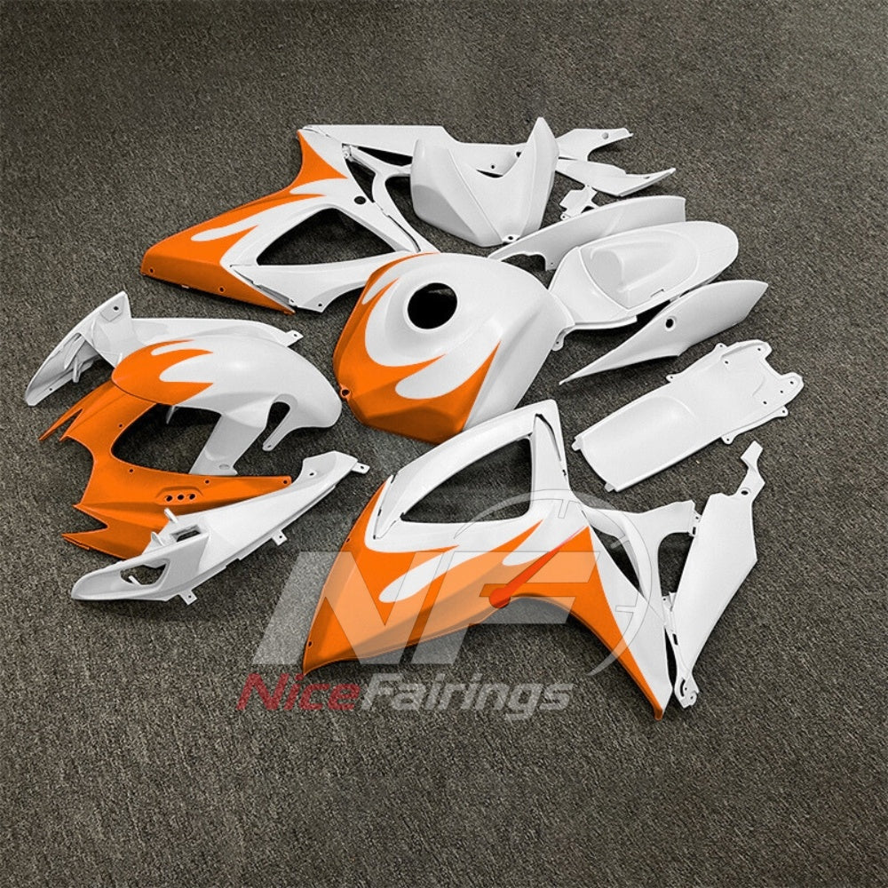 For Suzuki GSXR600 GSXR750 K6 2006-2007 ABS Body Kit Gray Street Track Fairings | NiceFairings - front angle image