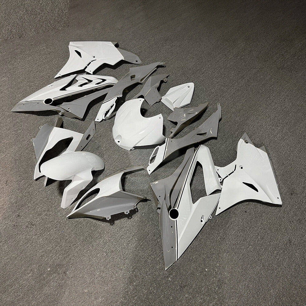 For BMW S1000RR 2017-2018 Pearl White Standard No Tank Cover Sportbike Fairings, Custom ABS Bodywork And Replacement Plastics | NiceFairings - front angle image