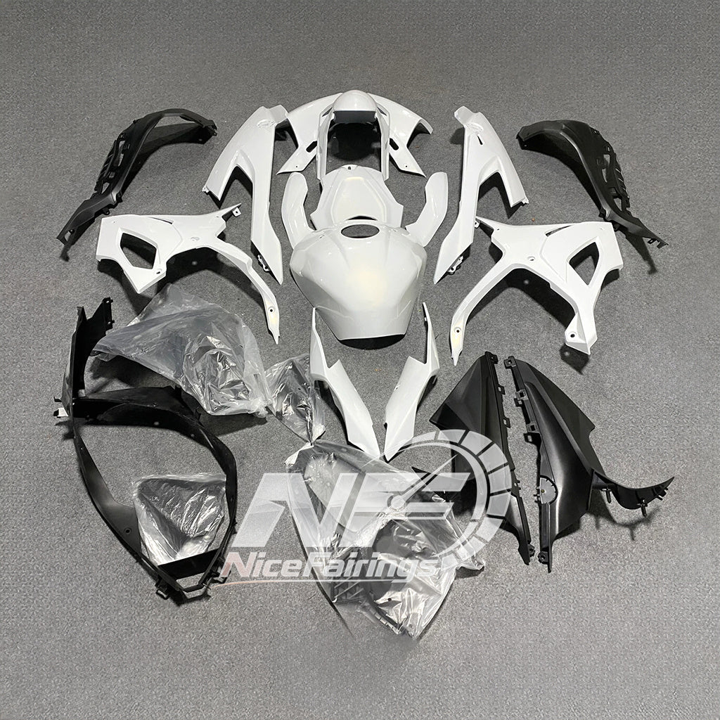 For BMW S1000RR 2019-2022 White Red Motorcycle Fairing Kit, Aftermarket ABS Body Panels | NiceFairings - front angle image