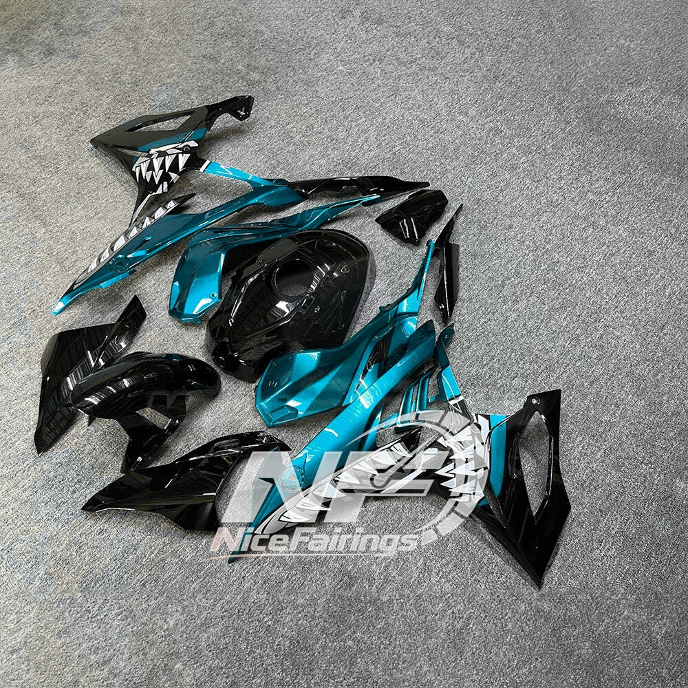 For BMW S1000RR 2019-2022 Pearl White Premium Edition Custom Fairings, ABS Replacement Plastics Full Body Kit | NiceFairings - front angle image