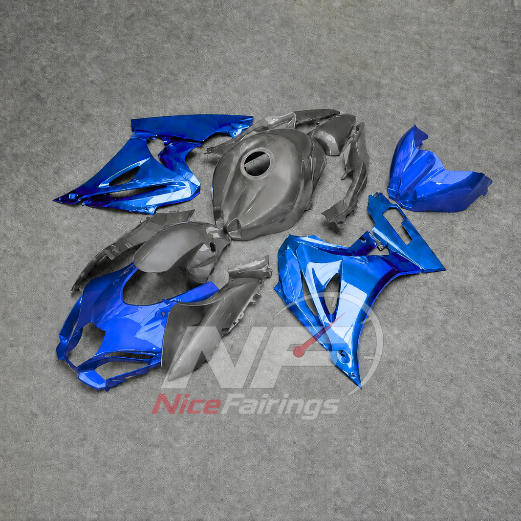 For Suzuki GSX-R1000 K17 2017-2026 Custom Fairings Blue ABS Sportbike Plastics | NiceFairings - front angle image