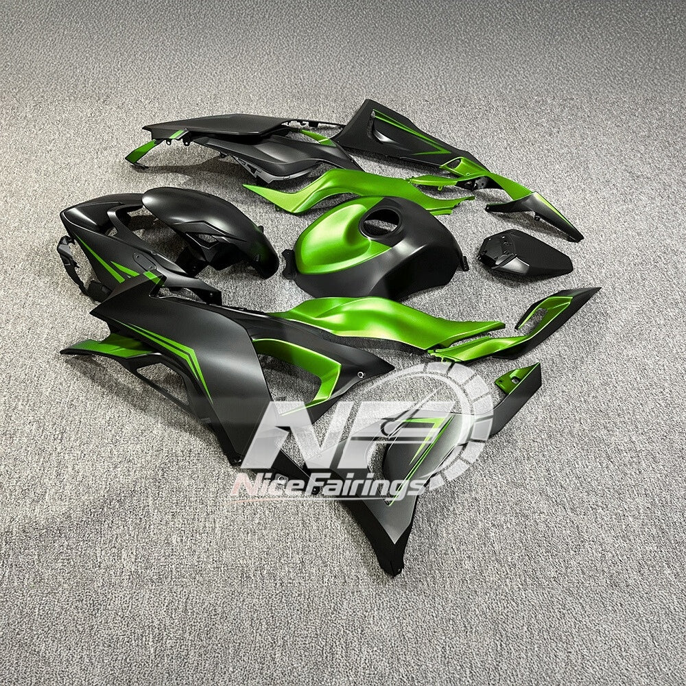 For Kawasaki ZX6R 636 Custom Painted ABS Body Kit Lime Green Tank Cover | NiceFairings - front angle image