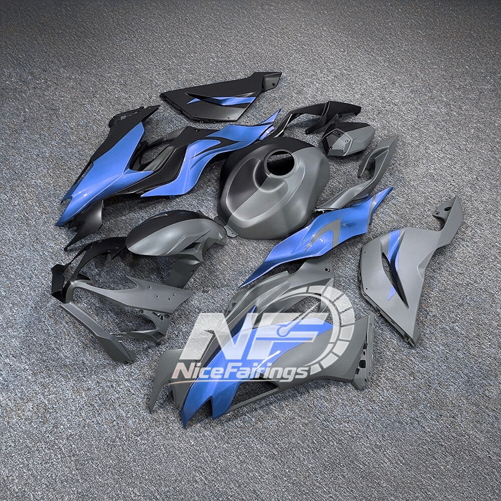 ZX6R 636 2019-2023 Painted Motorcycle Bodywork Green Black Tank Cover | NiceFairings - front angle image
