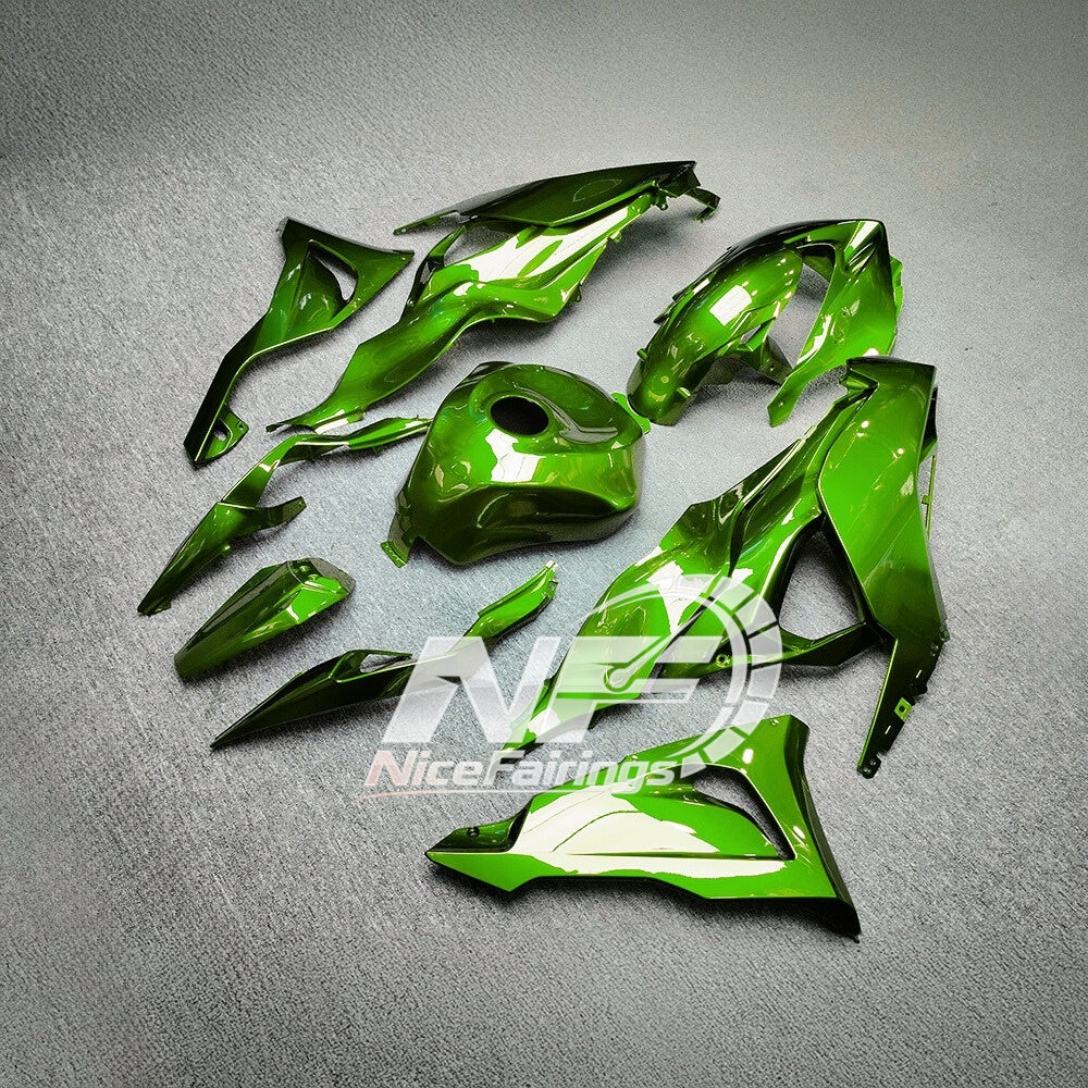 For Kawasaki ZX-6R 636 2024-2025 Replacement Fairing Set Pearl White Tank Cover | NiceFairings - front angle image