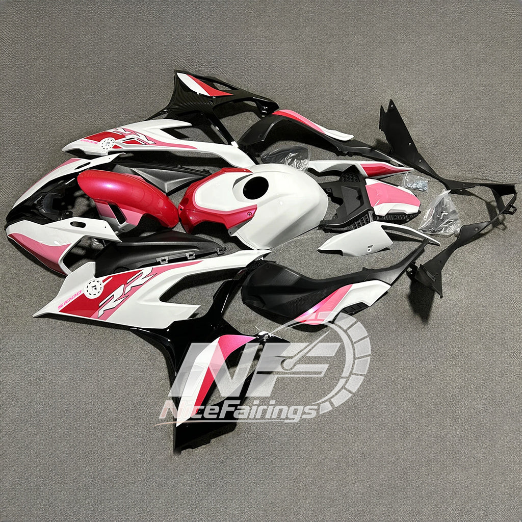 For BMW S1000RR 2019-2022 Silver Black Custom Painted ABS Body Kit With Tank Cover | NiceFairings - front angle image
