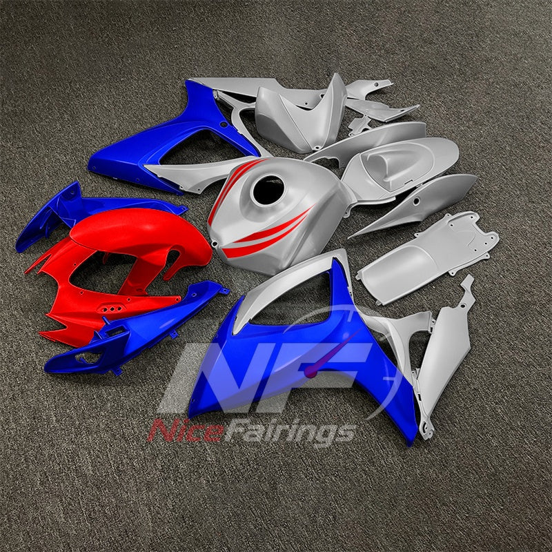 For Suzuki GSXR600 GSXR750 K6 2006-2007 ABS Fairing Kit Gray Black Painted Bodywork | NiceFairings - front angle image
