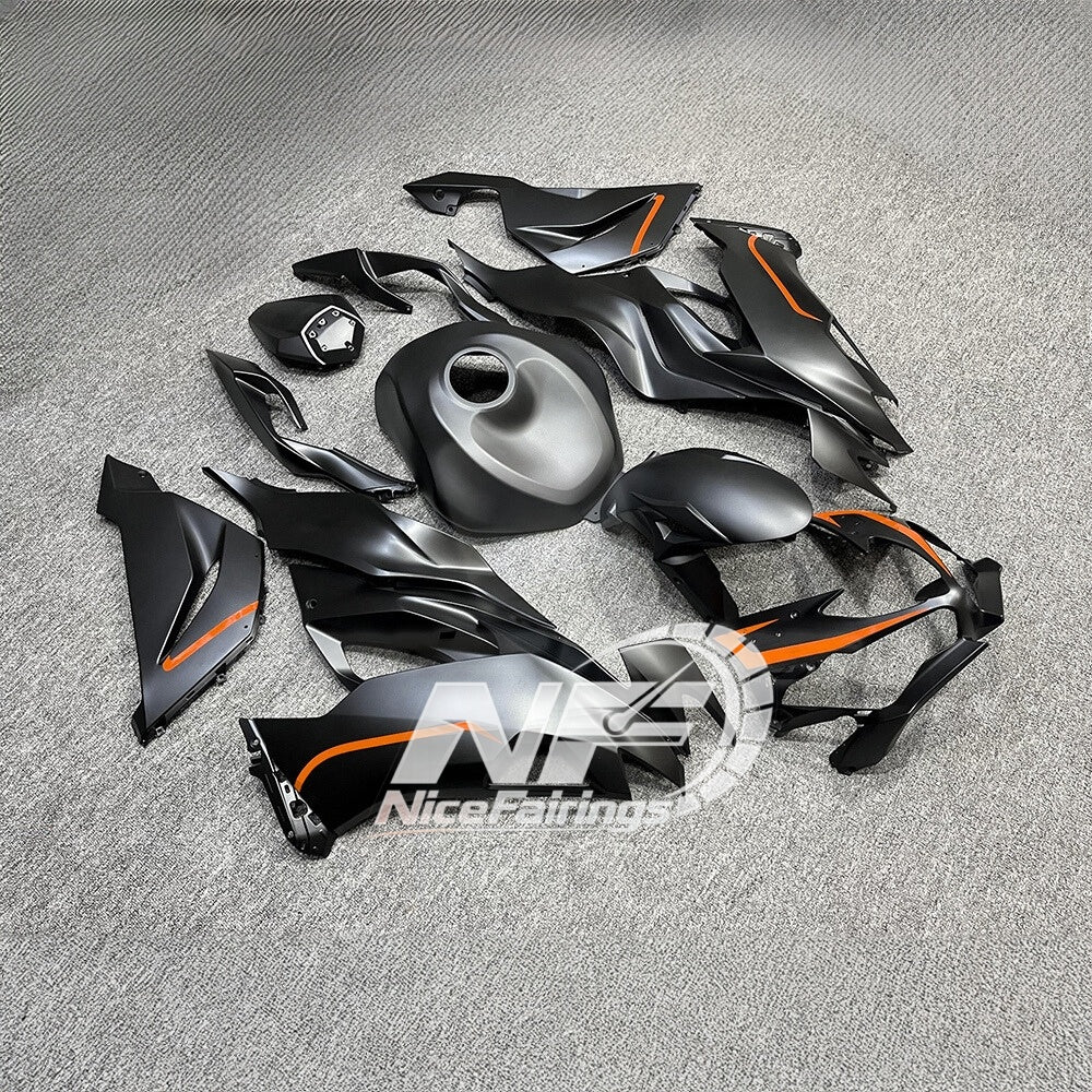 Kawasaki ZX6R 636 2019-2023 ABS Fairing Kit Custom Graphics Tank Cover | NiceFairings - front angle image