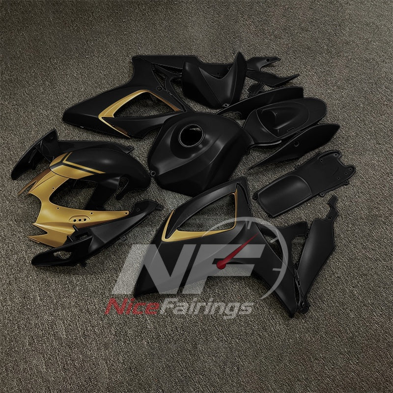For Suzuki GSXR600 GSXR750 K6 2006-2007 Painted ABS Fairings Black Gray Complete Bodywork | NiceFairings - front angle image