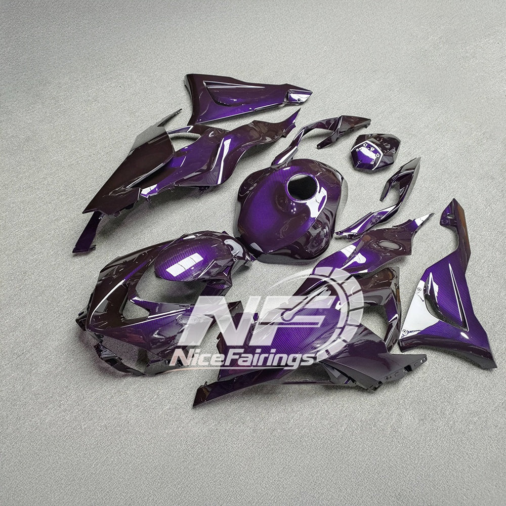 For Kawasaki Ninja ZX6R 636 2024-2025 Sportbike Plastics Gloss White Signature Edition | NiceFairings - front angle image