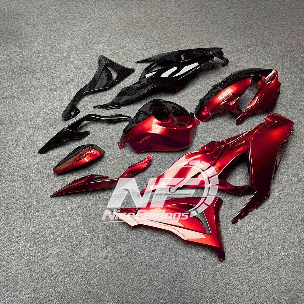 For Kawasaki ZX6R 636 2024-2025 Painted Motorcycle Bodywork Grey Red Tank Cover | NiceFairings - front angle image