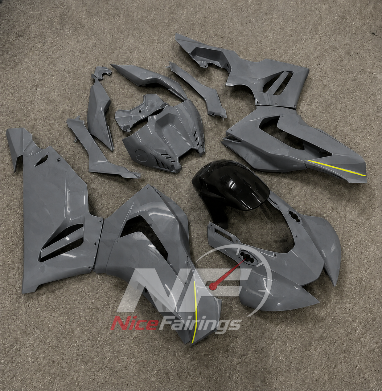 Gunmetal Grey ABS fairing kit for Honda CBR1000RR-R 2020-2023, design D44-P28 - image 2