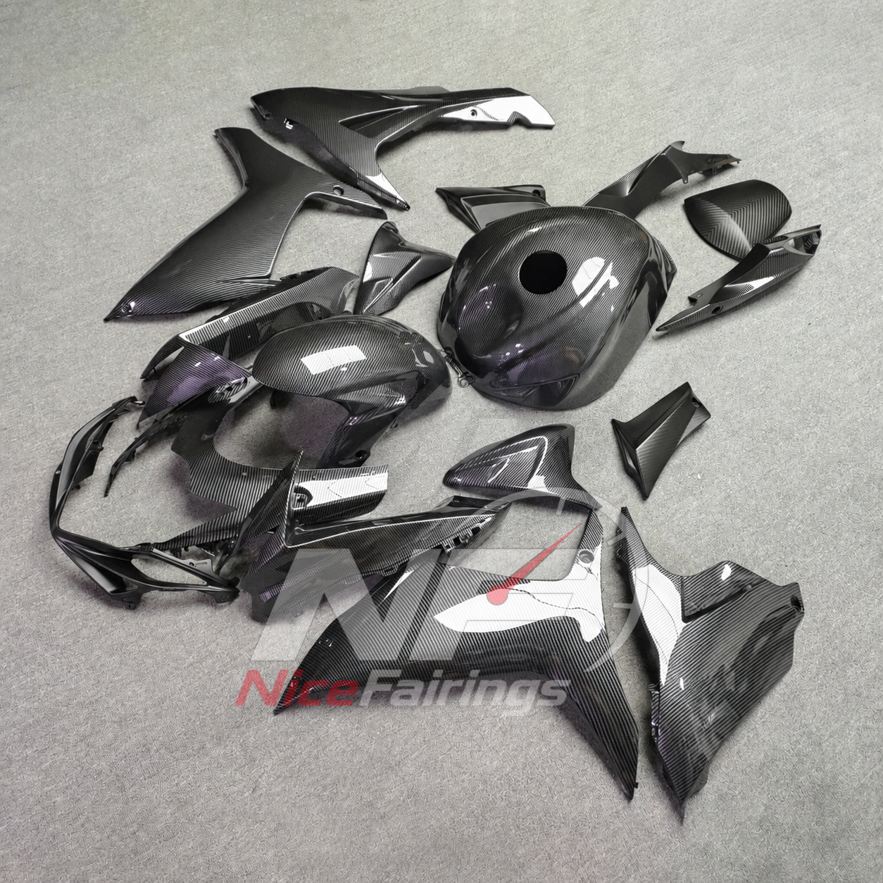 For Suzuki GSXR600 GSXR750 K6 2006-2007 ABS Fairing Kit Gray Painted Bodywork | NiceFairings - front angle image