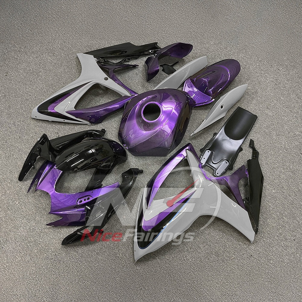 For Suzuki GSXR600 GSXR750 K6 2006-2007 ABS Fairing Kit Gray Painted Bodywork | NiceFairings - front angle image