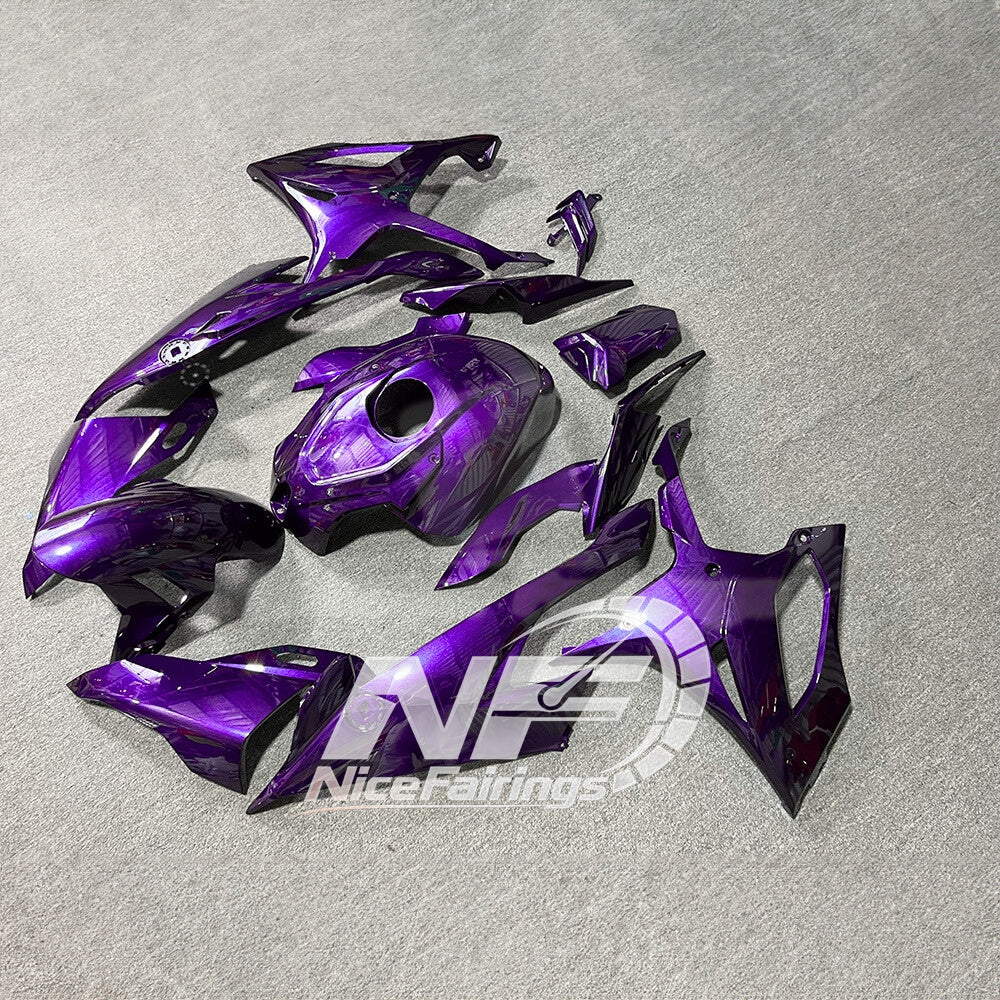 For BMW S1000RR 2019-2022 Tri Color Full Fairing Kit, Painted ABS Motorcycle Plastics | NiceFairings - front angle image