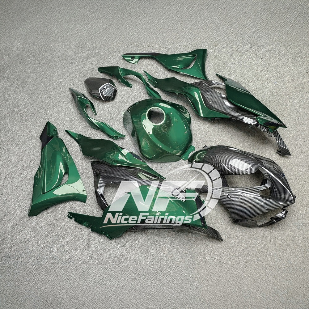 For Kawasaki ZX6R 636 2024-2025 Painted Motorcycle Bodywork Custom Graphics Premium Edition | NiceFairings - front angle image
