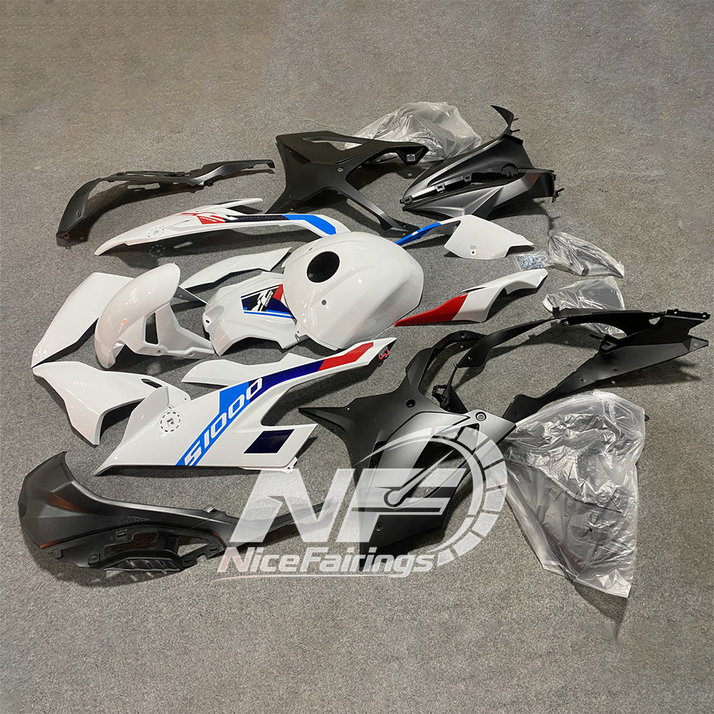 For BMW S1000RR 2019-2022 Lime Yellow Tank Cover ABS Fairing Kit, Custom Painted Motorcycle Bodywork | NiceFairings - front angle image