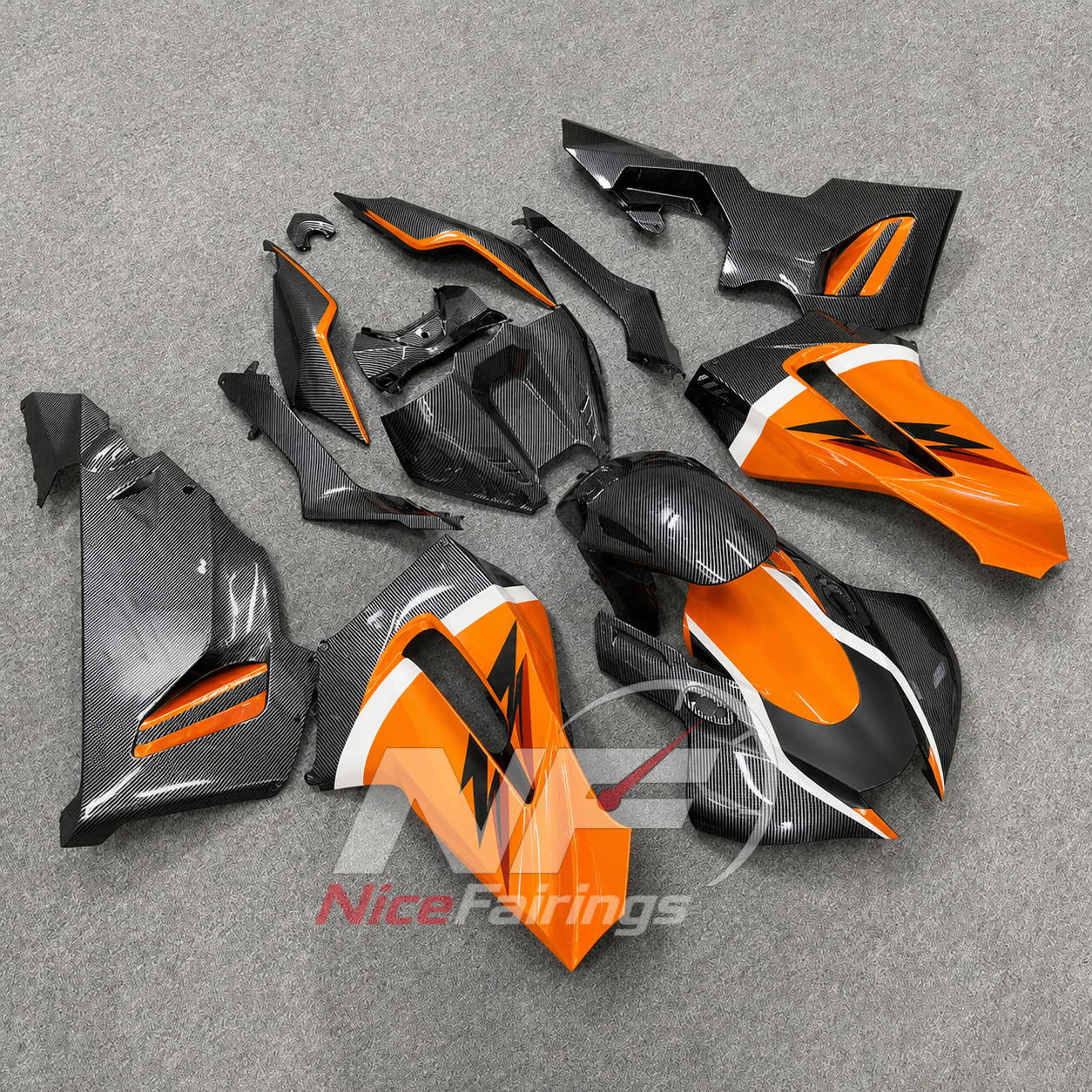 Orange Black ABS fairing kit for Honda CBR1000RR-R 2020-2023, design A06-P02 - image 2
