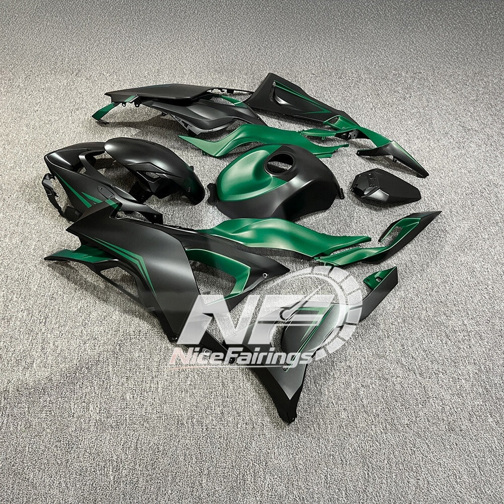 For Kawasaki ZX6R 636 2024-2025 ABS Fairing Kit Grey Red Tank Cover | NiceFairings - front angle image