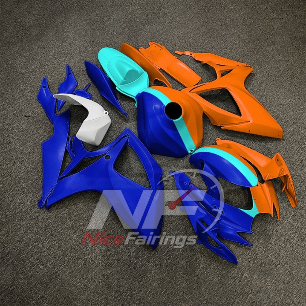 For Suzuki GSX-R600 GSX-R750 K6 2006-2007 Custom Fairings Gray ABS Sportbike Plastics | NiceFairings - front angle image