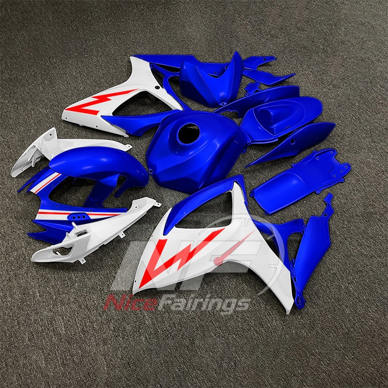 For Suzuki GSXR600 GSXR750 K6 2006-2007 Painted ABS Fairings Blue Complete Bodywork | NiceFairings - front angle image