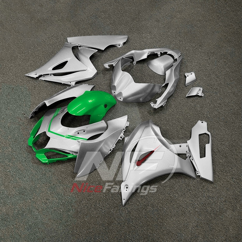For Suzuki GSXR1000 K17 2017-2026 K17 ABS Body Kit Green Black Street Track Fairings | NiceFairings - front angle image