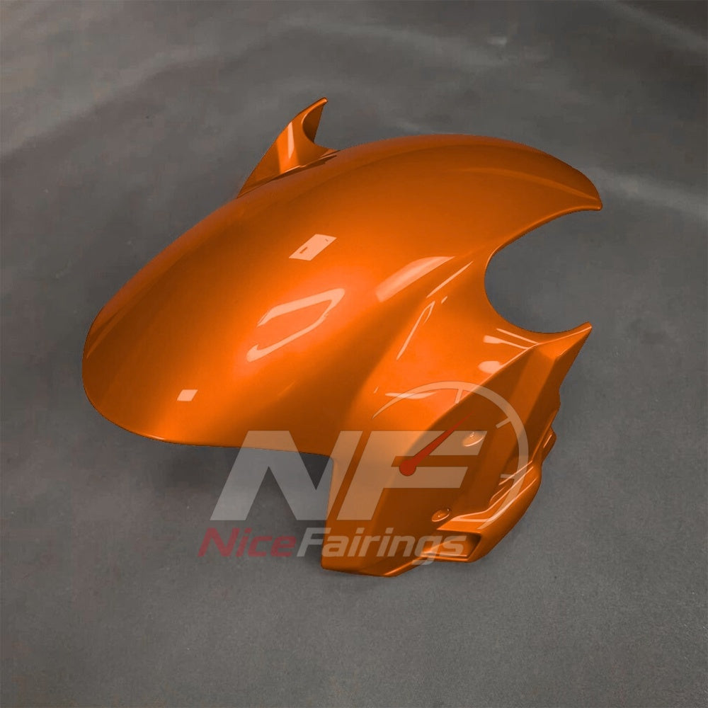 For BMW S1000RR 2025-2026 Orange Black Custom Fairings with ABS Sportbike Plastics and Full Body Kit | NiceFairings - front angle image