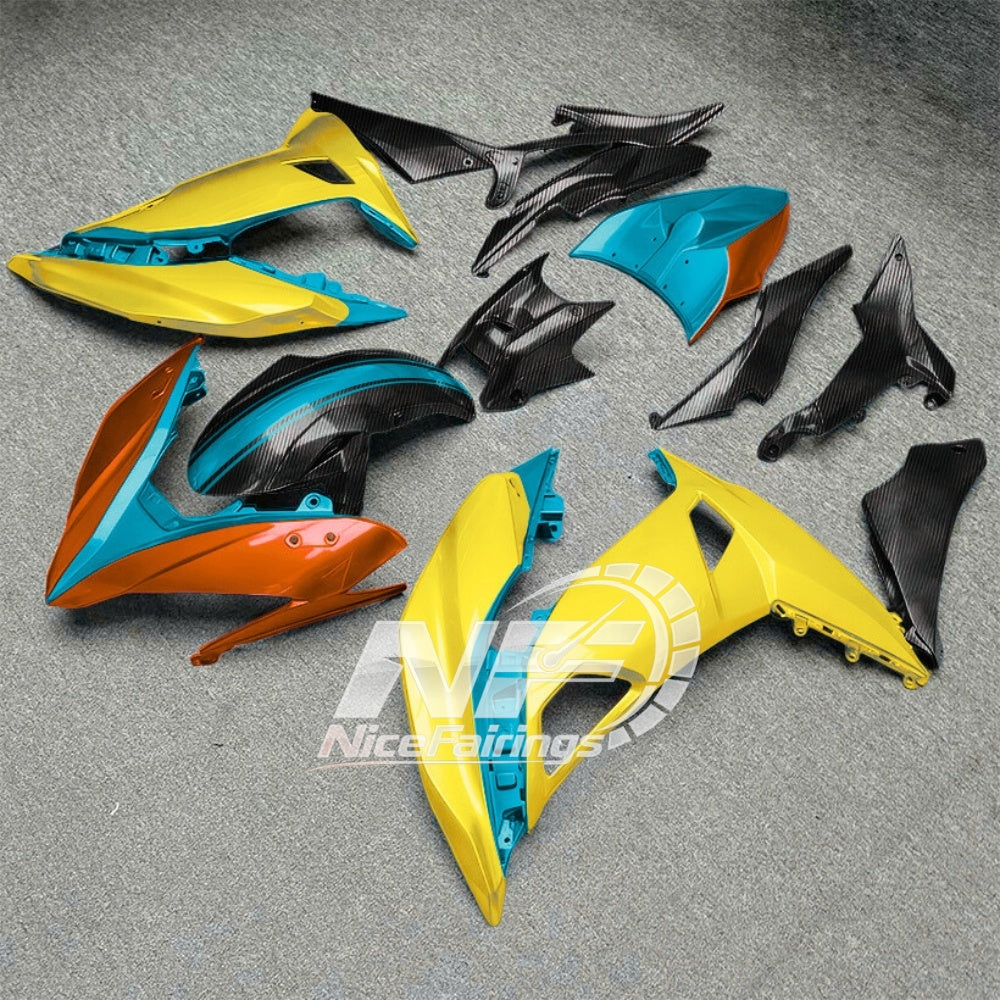 Ninja 650 ER-6F 2017-2019 Custom Painted Fairings Style 10 | NiceFairings - front angle image