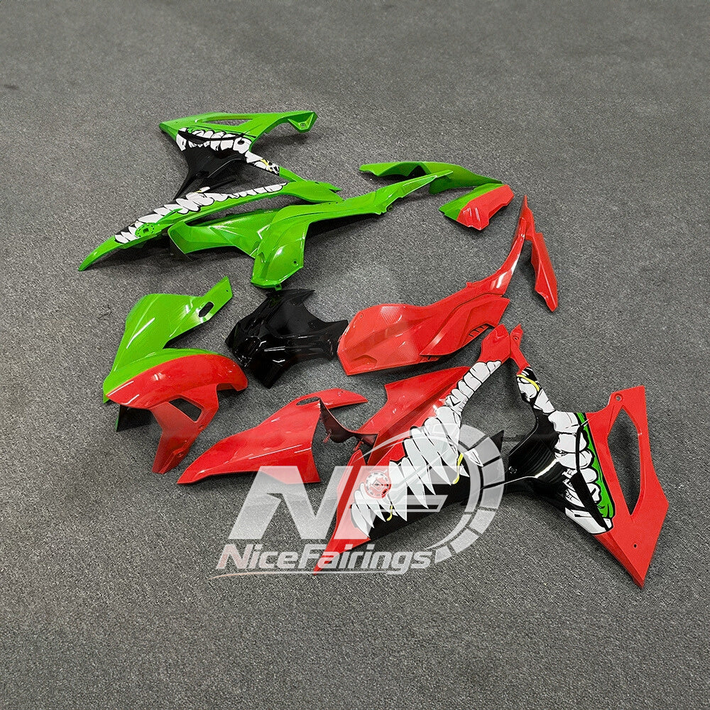 For BMW S1000RR 2019-2022 Tri Color Motorcycle Fairing Kit, Aftermarket ABS Body Panels | NiceFairings - front angle image