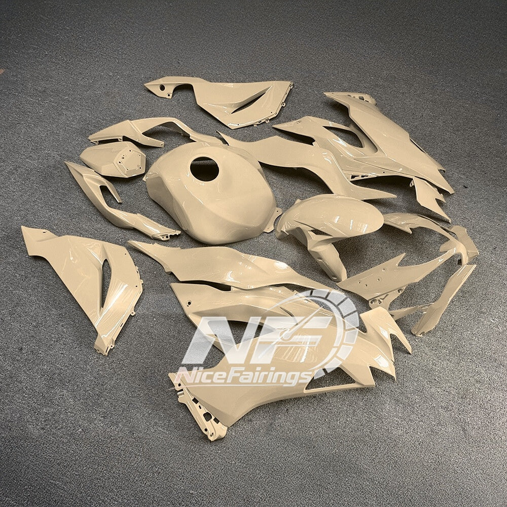 Kawasaki ZX6R 636 2019-2023 ABS Fairing Kit Grey Red Tank Cover | NiceFairings - front angle image