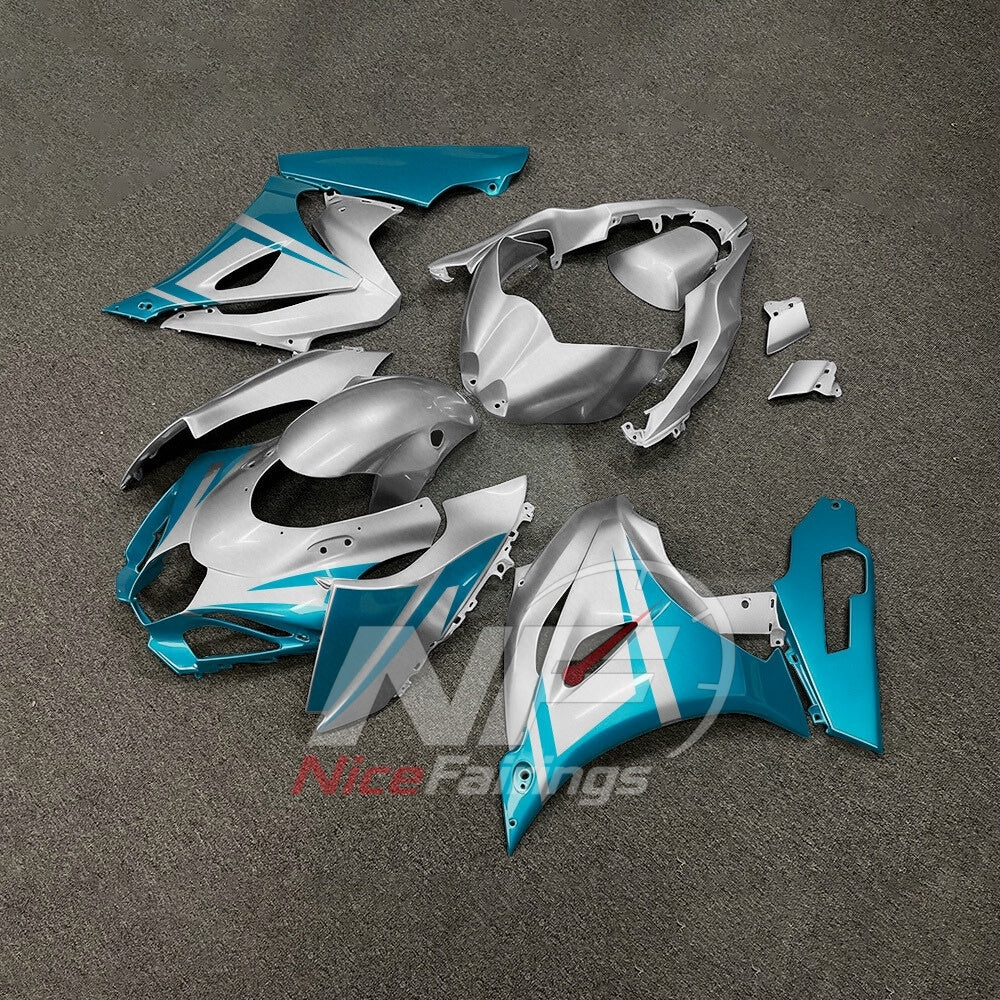 For Suzuki GSX-R1000 K17 17-26 Custom Fairings Teal ABS Sportbike Plastics | NiceFairings - front angle image