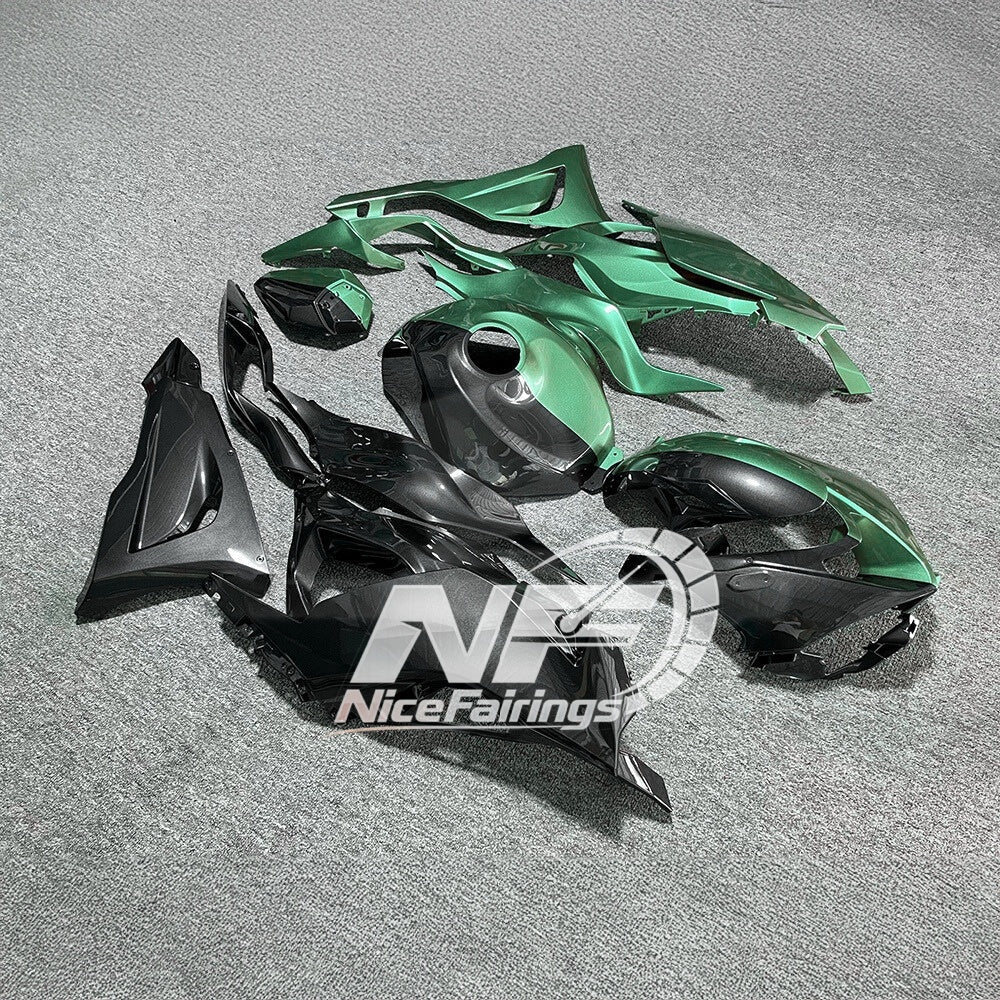 For Kawasaki ZX-6R 636 2024-2025 Replacement Fairing Set Lime Green Tank Cover | NiceFairings - front angle image