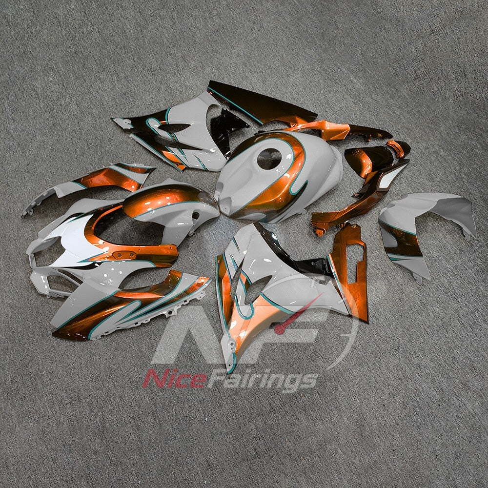 For Suzuki GSXR1000 K17 2017-2026 ABS Body Kit Orange Black Street Track Fairings | NiceFairings - front angle image