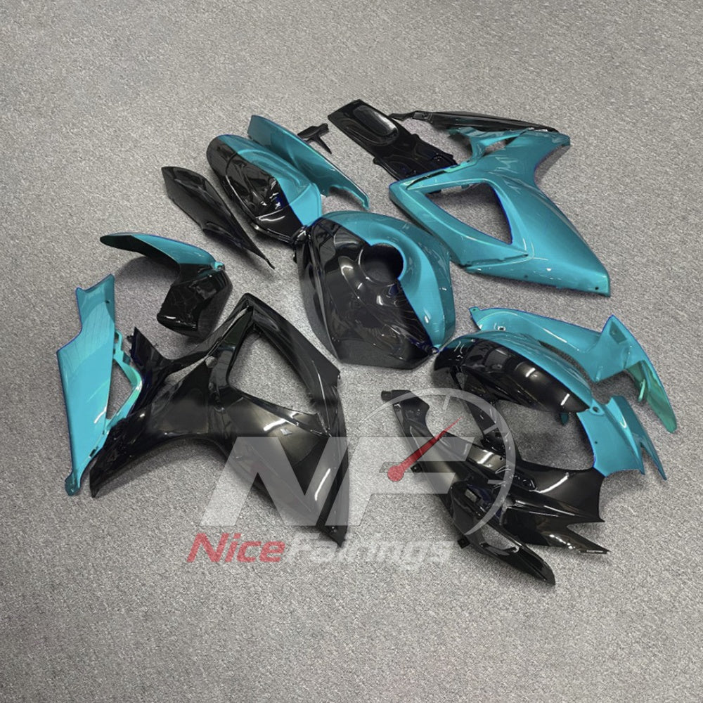 For Suzuki GSX-R600 GSX-R750 K6 2006-2007 Custom Fairings Gray ABS Sportbike Plastics | NiceFairings - front angle image