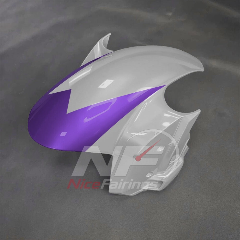 For BMW S1000RR 2025-2026 Purple Black Sportbike Fairing Set with Custom Painted Plastics | NiceFairings - front angle image