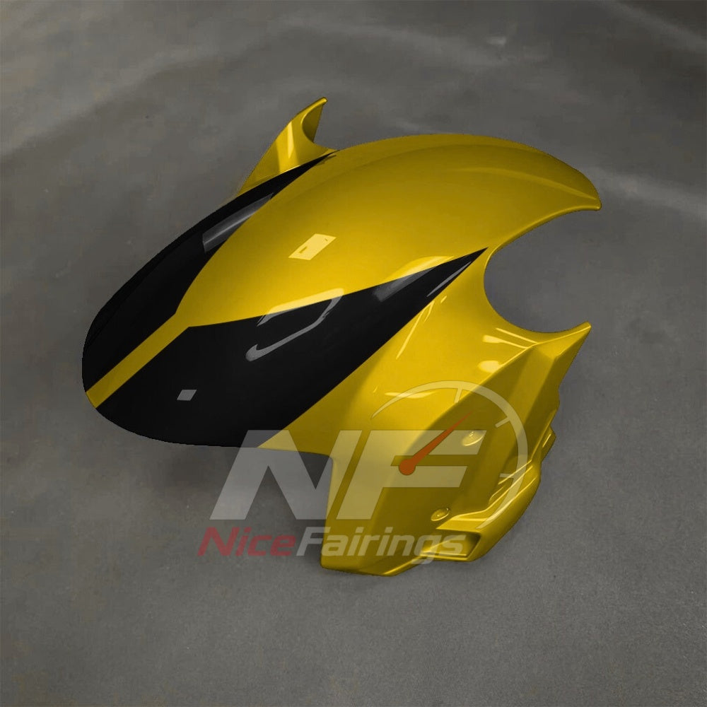 For BMW S1000RR 2025-2026 Yellow Black Custom Fairings with ABS Sportbike Plastics and Full Body Kit | NiceFairings - front angle image