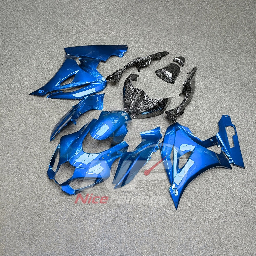 For Suzuki GSX-R1000 K17 2017-2026 Sportbike Fairing Set Blue Custom Painted Plastics | NiceFairings - front angle image