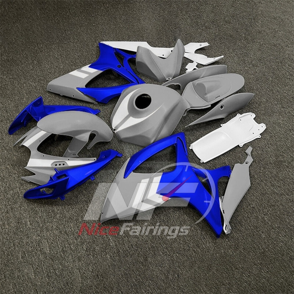 For Suzuki GSXR600 GSXR750 K6 2006-2007 Motorcycle Fairing Kit Gray Black Body Panels | NiceFairings - front angle image