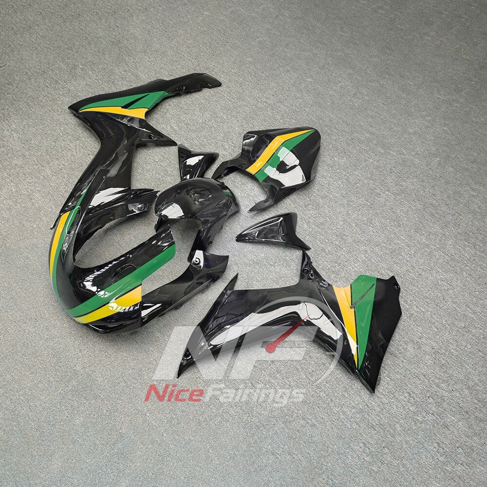 For Suzuki GSX-R600 GSX-R750 K11 2011-2016 Custom Fairings White Black ABS Sportbike Plastics | NiceFairings - front angle image