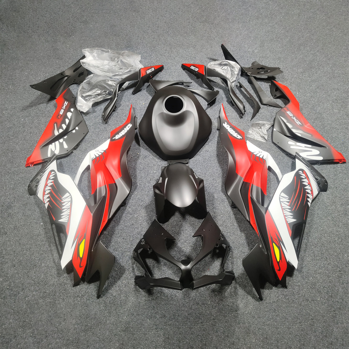 Kawasaki ZX6R 636 Custom Painted ABS Body Kit Race Replica Tank Cover | NiceFairings - front angle image