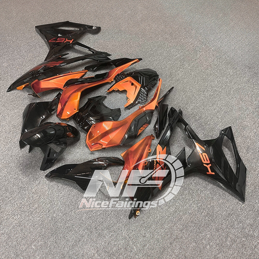 For BMW S1000RR 2019-2022 Blue Silver Custom Fairings, ABS Replacement Plastics Full Body Kit | NiceFairings - front angle image