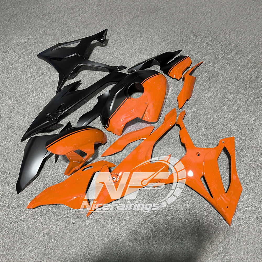 For BMW S1000RR 2019-2022 Carbon Look Full Fairing Kit, Painted ABS Motorcycle Plastics | NiceFairings - front angle image