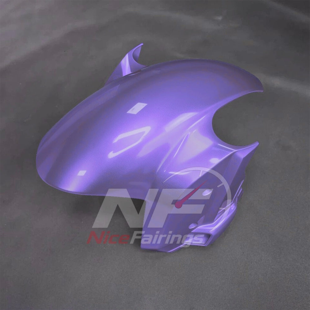 For BMW S1000RR 2025-2026 Purple Black Sportbike Fairing Set with Custom Painted Plastics | NiceFairings - front angle image