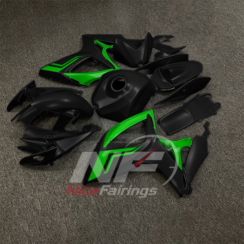 For Suzuki GSXR600 GSXR750 K6 2006-2007 Motorcycle Fairing Kit Black Gray Body Panels | NiceFairings - front angle image