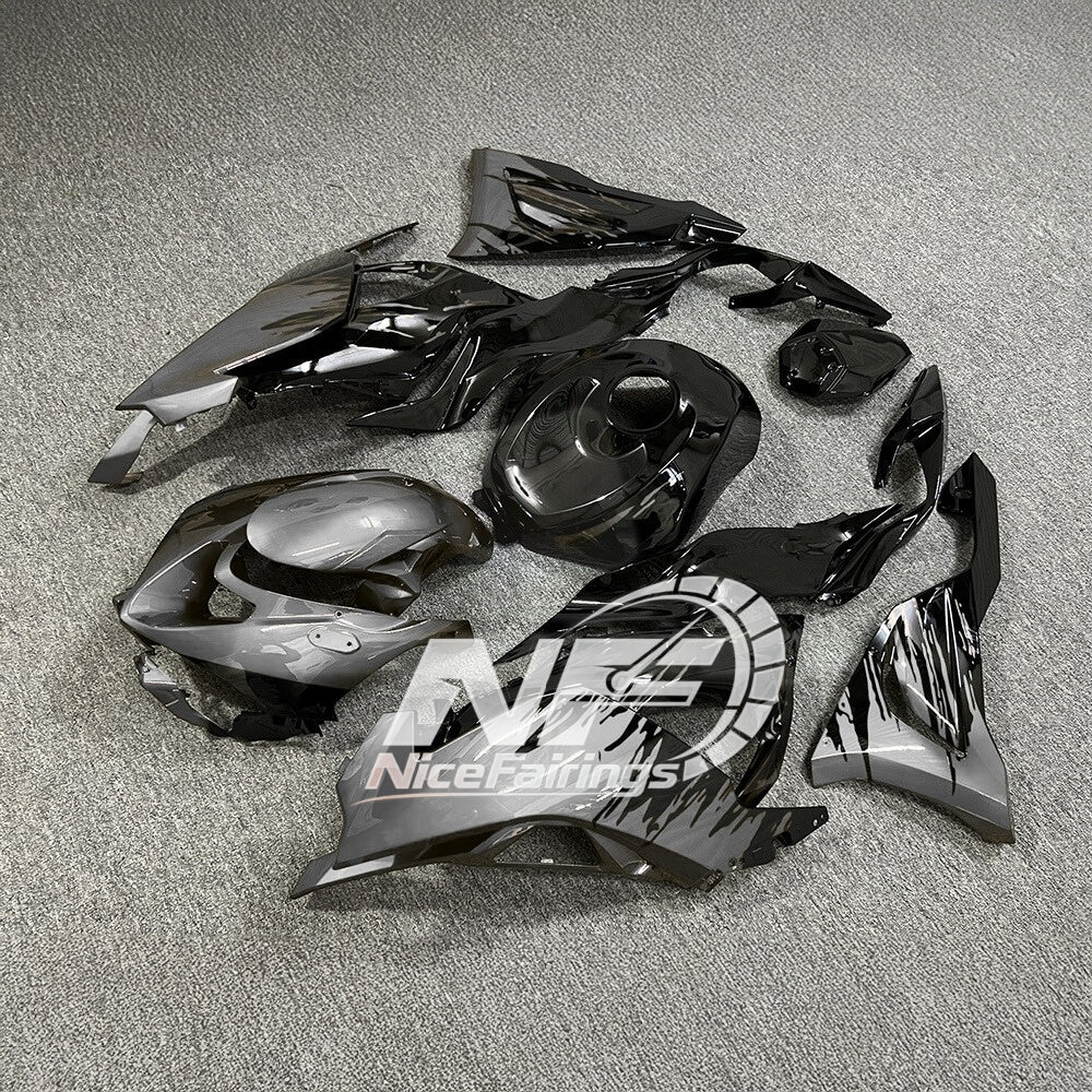 For Kawasaki Ninja ZX-6R 636 2024-2025 Custom Fairings White Blue Premium Edition | NiceFairings - front angle image