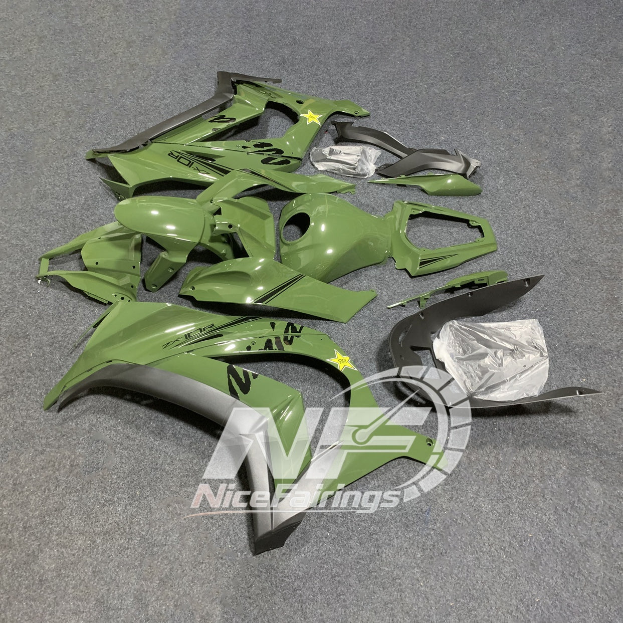For KAWASAKI Ninja ZX10R 2011-2015 Replacement Fairing Kit | NiceFairings - front angle image