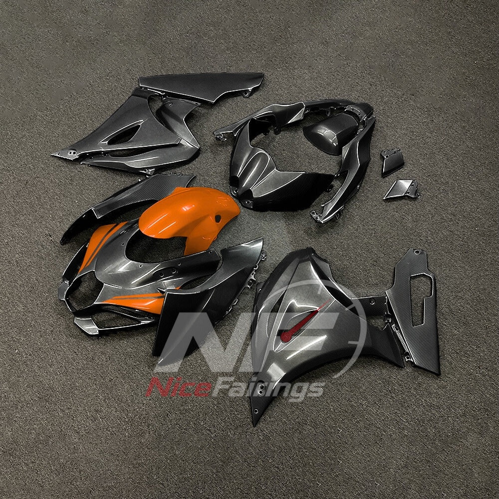 For Suzuki GSXR1000 K17 2017 2018-2026 Motorcycle Fairing Kit Orange Black Body Panels | NiceFairings - front angle image