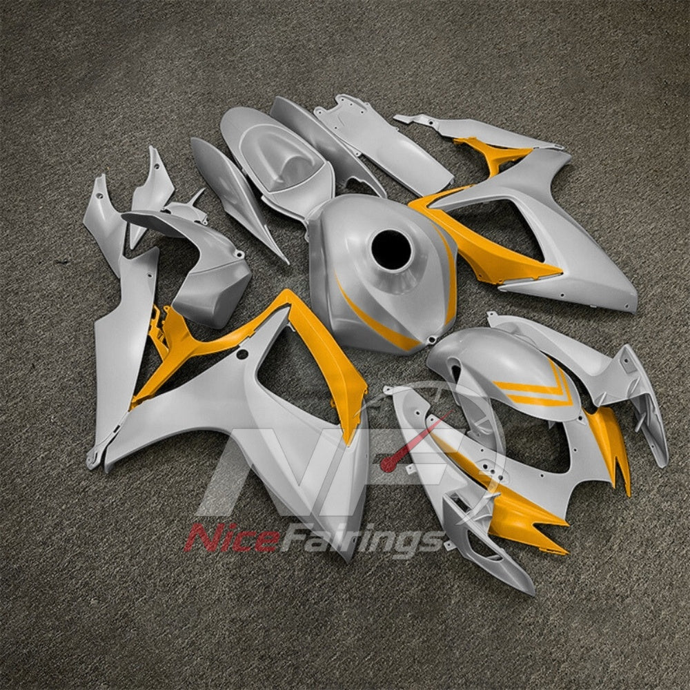 For Suzuki GSXR600 GSXR750 K6 2006-2007 Motorcycle Fairing Kit Gray Body Panels | NiceFairings - front angle image